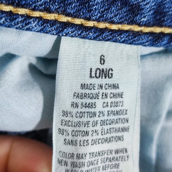 American Eagle jeans women's size 6 Long denim blue Favorite Boyfriend Boot cut - Picture 9 of 14